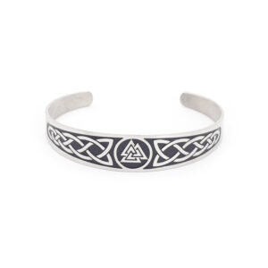 Valknut Knotwork Cuff Bracelet