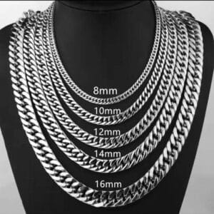 Silver Cuban Necklaces (N45,000 each)
